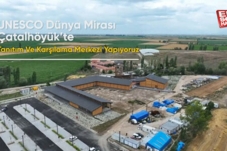 Bau des Willkommens- und Werbezentrums Çatalhöyük