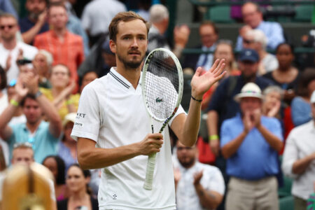 Carlos Alcaraz und Daniil Medvedev im Halbfinale von Wimbledon