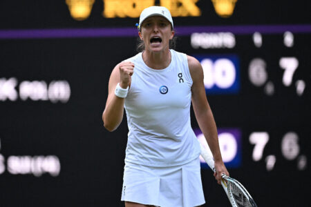 Iga Swiatek in den letzten 8 von Wimbledon