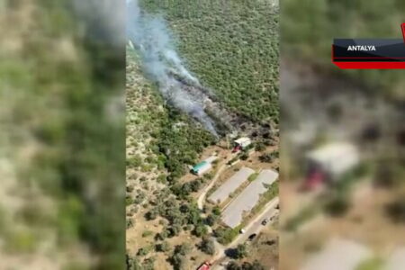 Im Macchia-Gebiet von Kaş brach ein Feuer aus