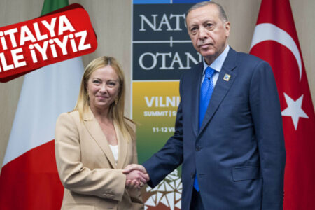 Präsident Erdoğan traf sich mit dem italienischen Premierminister Meloni