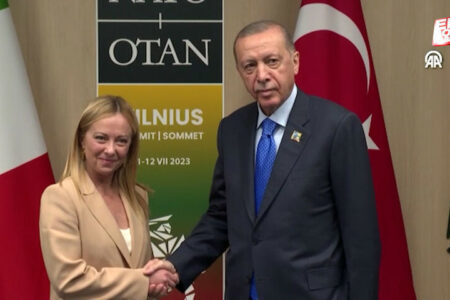 Präsident Erdoğan traf sich mit dem italienischen Premierminister Meloni