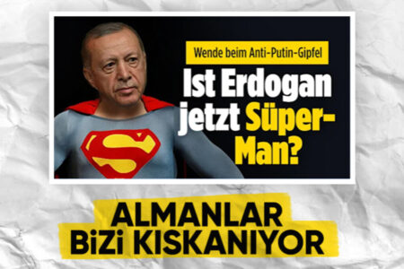 Schwedische Interpretation des deutschen Bildes: Erdogan wurde Superman