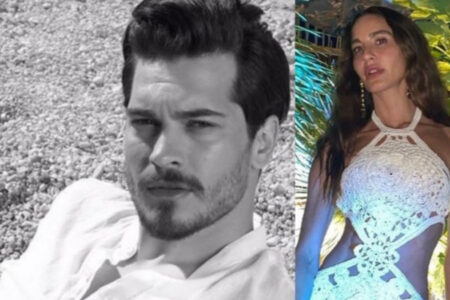 Çağatay Ulusoy ist mit Ece Sükan auf der Party