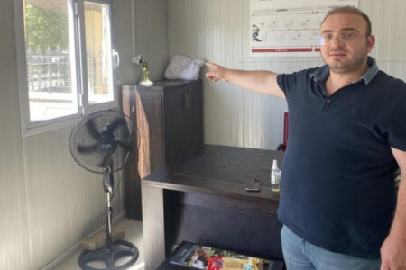 Ein Dieb hat einen Container-Arbeitsplatz in Kahramanmaraş heimgesucht