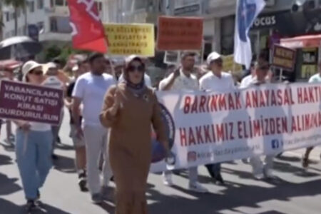 Hoher Mietprotest von Mietern in Antalya