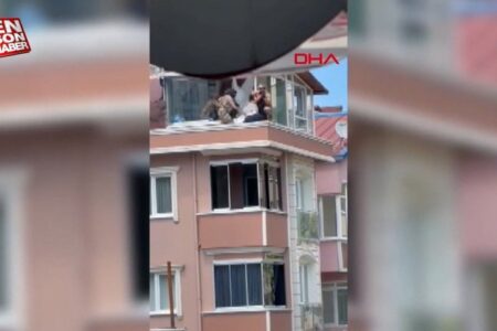 Der messerschwingende Angreifer wurde von der Spezialpolizei in Ataşehir festgenommen