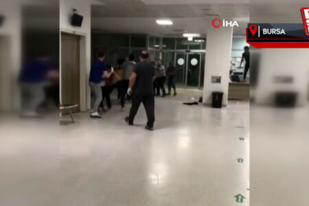 Im Krankenhaus in Bursa flogen Fäuste in die Luft