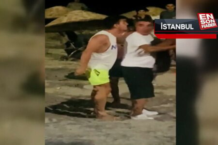 Messerkampf am Strand von Istanbul