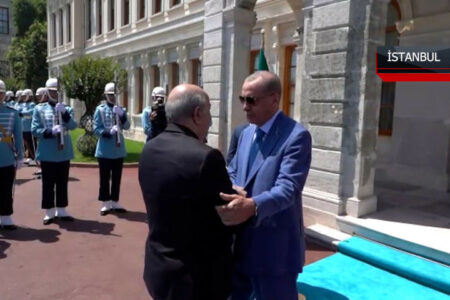 Präsident Erdoğan empfing den algerischen Präsidenten Tebbun