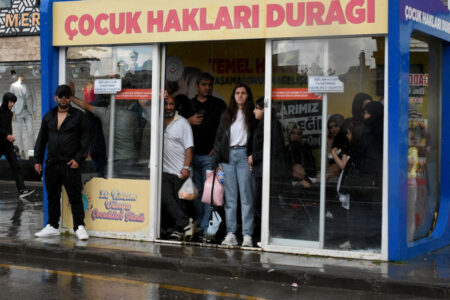 Starker Regen war in Erzurum wirksam
