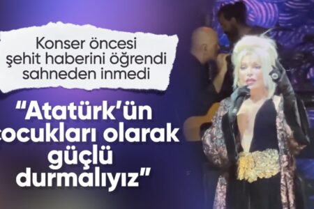 Ajda Pekkan, die die Nachricht von den Märtyrern auf der Bühne entgegennahm, erlebte emotionale Momente