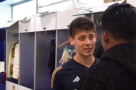 Endrick trifft seine neuen Teamkollegen bei Real Madrid