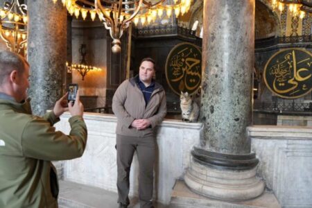 Gli, die ikonische Katze der Hagia Sophia Moschee, wurde ersetzt
