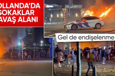 Hollanda’da Eritreli göçmenler sokakları savaş alanına çevirdi