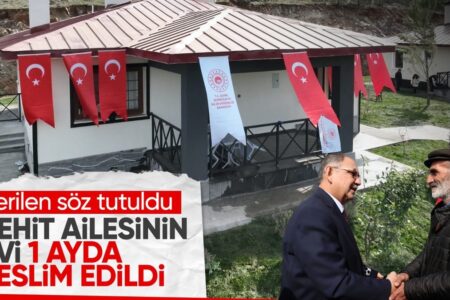 Minister Özhaseki hielt sein Versprechen gegenüber den Familien der Erdbebenopfer: Er lieferte ihre Häuser innerhalb eines Monats