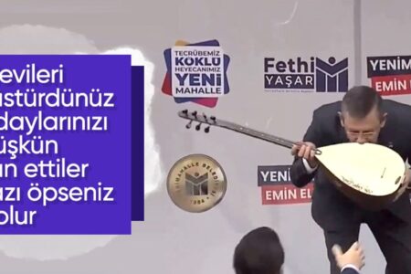 Özgür Özel küsste das ihm geschenkte Instrument!  Interessante Momente…