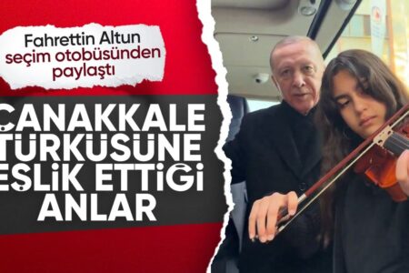 Präsident Erdoğan unterhielt sich mit einem Geigenstudenten in Denizli