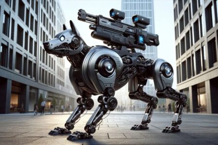 China hat einen Roboterhund entwickelt, der wie ein Mensch zielen kann