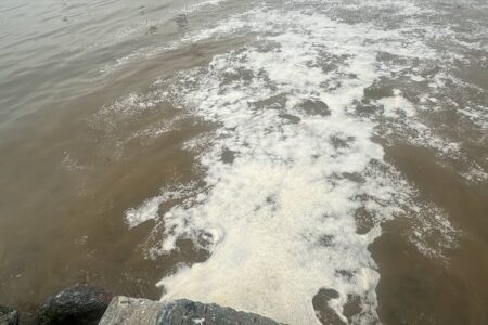 Das Meer in Istanbul wurde durch Abwasser braun