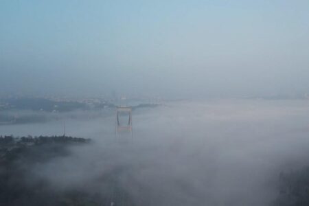 Nebel war in Istanbul wirksam: Der Schiffsverkehr kam im Bosporus zum Erliegen