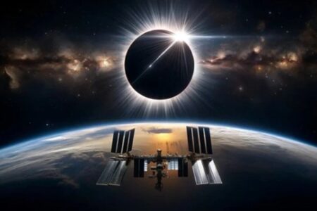 Astronauten geteilt: Ansichten der totalen Sonnenfinsternis aus dem Weltraum