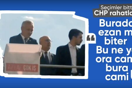 Aufruf des CHP-Mitglieds Veli Gündüz Şahin zur Gebetsstörung während der Wahlurkundenzeremonie