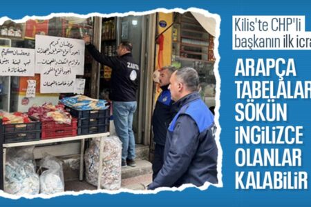 Die CHP-Gemeinde Kilis begann mit der Entfernung arabischer Schilder
