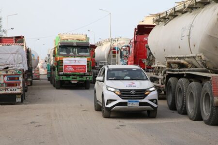 Die türkische Hilfe für Gaza geht weiter: Lastwagen sind unterwegs