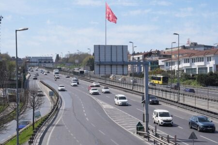 Die Verkehrsdichte in Istanbul blieb unter 10 Prozent