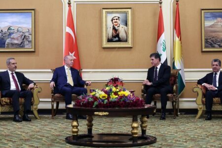 Präsident Erdoğan traf sich mit Nechirvan Barzani und Masrour Barzani