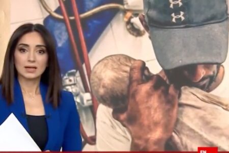 Der TRT-Sprecher, der die Geschichte von Fayiz aus Gaza erzählte, hatte einen Kloß im Hals