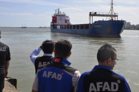 Ein weiteres Schiff zur Lieferung von Hilfsgütern nach Gaza wurde von Mersin aus losgeschickt