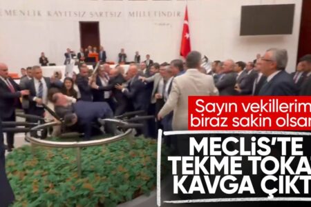 Chaos unter der Aufsicht der Abgeordneten der DEM-Partei in der Großen Nationalversammlung der Türkei