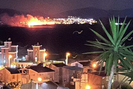 Die Insel Çiçek, die die ganze Nacht in Izmir brannte, verwandelte sich in Asche