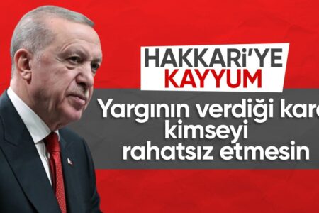 Erklärung von Präsident Erdoğan zu Hakkari