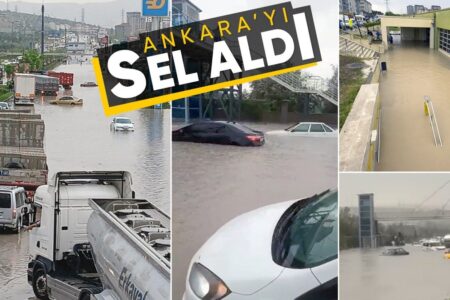 Erneut traf heftiger Regen Ankara: Straßen verwandelten sich in Seen