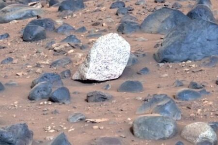 Geheimnisvoller weißer Stein auf dem Mars gefunden: Es ist unbekannt, wie er dorthin gelangte
