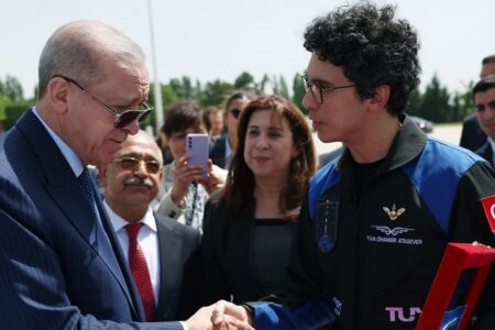 Präsident Erdoğan empfing den Astronauten Atasever