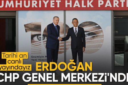 Präsident Erdoğan im CHP-Hauptquartier zu einem Gegenbesuch