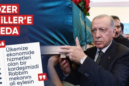 Präsident Erdoğan nahm an der Beerdigung von Özer Uçuran Çiller teil