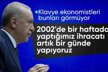 Präsident Erdoğan: Wir exportieren jetzt an einem Tag, was wir früher in einer Woche erledigt haben