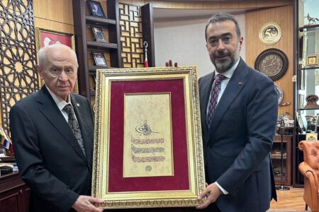Besuch des Provinzchefs der AK-Partei Ankara, Hakan Han Özcan, in Bahçeli