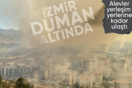 Das Feuer erreichte Siedlungen in Izmir