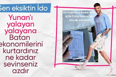 İdo Tatlıses teilte die Rechnung aus seinem Urlaub in Griechenland