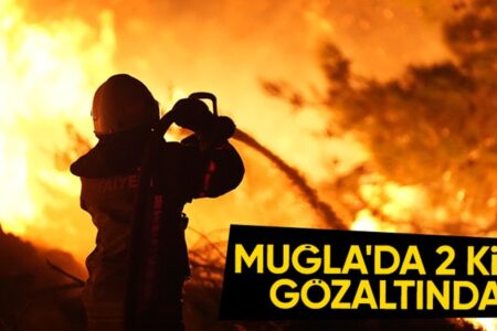 Zwei Personen wurden gefasst, weil sie angeblich das Feuer in Muğla gelegt hatten
