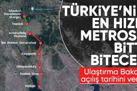 Abdulkadir Uraloğlu untersuchte die Arbeiten an der U-Bahn-Grenze des Flughafens Halkalı-Istanbul