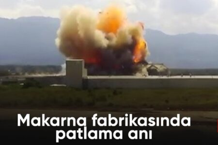 Der Moment der Explosion in der Nudelfabrik in Sakarya wurde von einer Überwachungskamera festgehalten