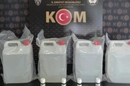 In Istanbul wurden 95.618 Liter Ethylalkohol beschlagnahmt