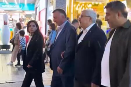Besuch des Hatay-Abgeordneten der AK-Partei Hüseyin Yayman in Beyoğlu